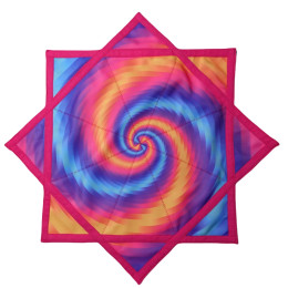 Двусторонняя печать UV flowstar Dapo flowchakra с большими струящимися волнами звезд с флуоресцентной лапшой