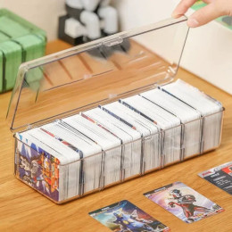 1 шт. коробка для хранения карт, прозрачная карта Star Card, портативная игровая карта King большой емкости, отделяемая сортировочная коробка с крышкой