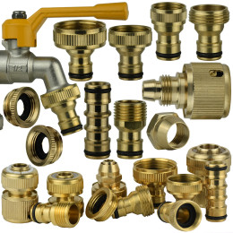 Латунный кран быстрый соединитель 1/2''3/4''1''садовый трубопровод муфта медь 16 мм 20 мм шланг адаптер ремонт поливочный пистолет инструмент для фитингов