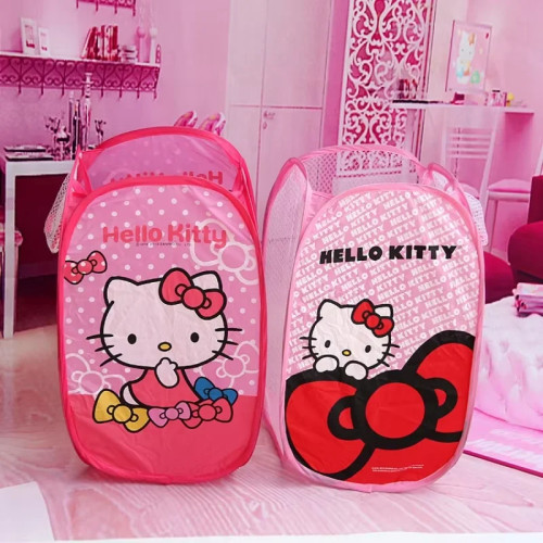 Kawaii мультяшная корзина для белья Hello Kitty, корзина для домашней одежды, милая складная коробка для хранения одежды Kuromi Cinnamoroll