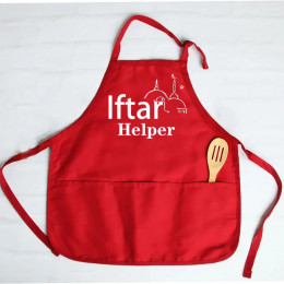 Iftar помощник детский красный фартук для мальчиков и девочек Ид Мубарак мусульманский исламский Рамадан Карим семейный ужин кухонное украшение подарок