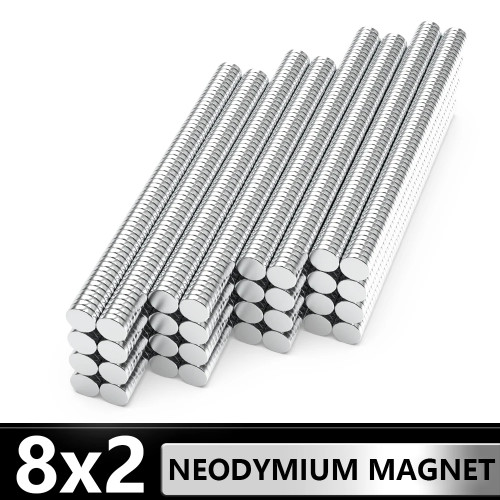 Суперсильный круглый магнит 8X2 мм, мощные магниты для холодильника, DIY, здания, научных, поделок, обучения и офисных магнитов