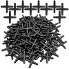 Поперечный соединитель 100 дюйма для микрошланга 4/7 мм, 10-1/4 шт., 4-ходовой адаптер с зазубринами для капельного орошения, поперечные соединительные соединители