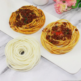 Имитация макарон, искусственные спагетти с соусом, искусственная лапша, украшения для ресторана западной еды, реквизит для фотосъемки еды, 1 шт.