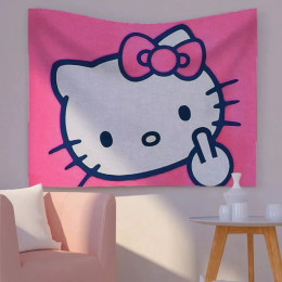 MINISO Sanrio Hello Kitty MINISO Hello Kitty гобелен настенный подарок на день рождения домашний декор для гостиной, спальни и офиса