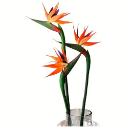 Искусственная птица рая, 3 шт., резиновые цветы Strelitzia 24,5 дюйма, фотообои, подходят для украшения дома