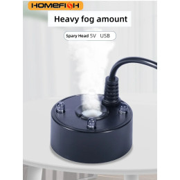 5 В USB туманообразователь Fogger распылитель фонтан для воды аквариум пруд распылитель головка с 4 светодиодными красочными огнями