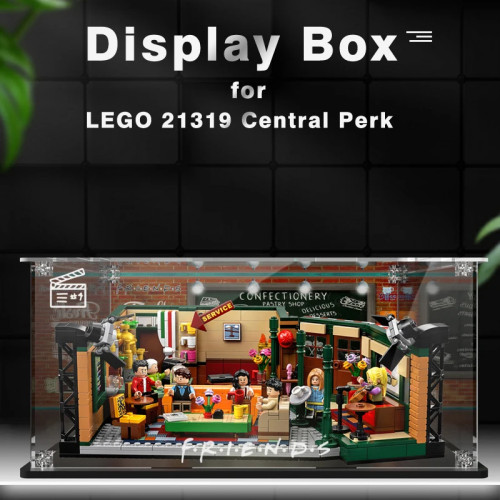 Акриловая витрина для lego Central Perk Showcase Friends Cafe 21319, пылезащитная прозрачная витрина (набор Lego в комплект не входит)