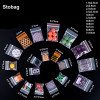 StoBag 100 шт., прозрачные мини-пластиковые пакеты на молнии с героями мультфильмов, маленькая герметичная упаковка для ювелирных изделий, водонепроницаемая многоразовая сумка для хранения