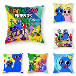 Наволочка с мультяшной игрой R-Rainbow Friends, 3D принт, полиэфирное волокно, 40*40 см, украшение для домашнего дивана, праздничный подарок