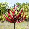 Новый Harlow Wind Spinner Металлическая ветряная мельница 3D Кинетическая скульптура с питанием от ветра Газон Металлический ветер Солнечные блесны Украшение двора и сада