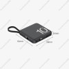 Мини 10000 мАч со встроенными кабелями Power Bank Портативный микрокомпактный блок питания Тип C Шнур освещения Быстрый