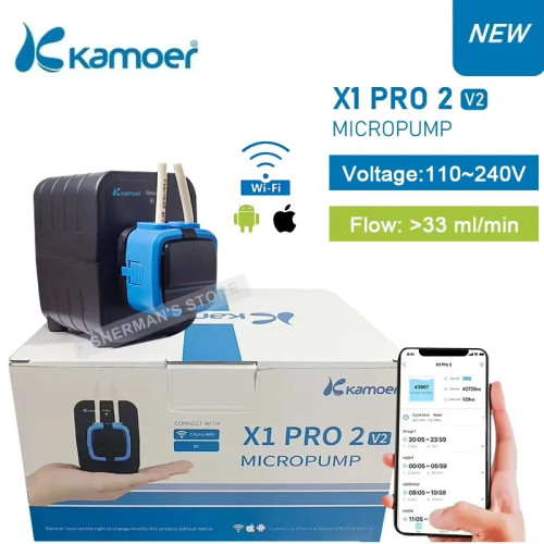 Насос для аквариума Kamoer X1 PRO 2 V2, дозирующий насос с Bluetooth и Wi-Fi, питательные капли