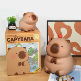 Милая Копилка capyучитыра, большая емкость, сберегающая деньги, новые Мультяшные копилки, сейф, рабочее место, поделки, детские подарки, домашний декор