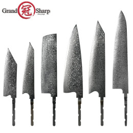 GRANDSHARP японские ножи шеф-повара пустое лезвие DIY дамасская сталь VG10 кухонные ножи столовые приборы DIY нож инструмент для изготовления без ручки