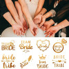 10 шт., Золотые татуировки Team Bride Tribe, наклейки для девичника, девичника, декор для подружки невесты, свадебный душ, принадлежности для невесты