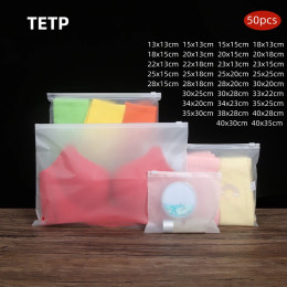 TETP 50 шт., оптовая продажа, матовые сумки на молнии, домашняя футболка, органайзер для хранения нижнего белья, дорожная одежда, упаковка для бикини, закрывающаяся сумка