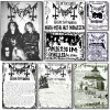 Черный металлический художественный оркестр M-Mayhem Dead, постер высокого качества, водонепроницаемая настенная художественная наклейка для бара, гостиной, декор, подарок
