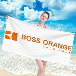 H-Hugo_Boss Logo-S Банное полотенце Халат Пляжные полотенца Ванная комната Банные полотенца Взрослые Спа-халат Девушка Большой размер Рождество Аниме Дом
