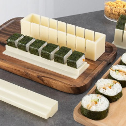 3 шт./компл., пластиковая форма для суши-роллов Kimbap, комплект оборудования для приготовления суши, круглая квадратная форма в форме сердца, инструменты для изготовления суши, форма для рулетов торта