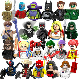 Marvel Brick Toys Мини-строительные блоки Классические персонажи аниме Дэдпул Джокер детские праздничные подарочные игрушки