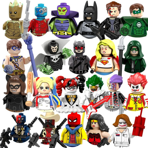 Marvel Brick Toys Мини-строительные блоки Классические персонажи аниме Дэдпул Джокер детские праздничные подарочные игрушки