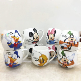 Кофейные кружки Disney с Микки Маусом и Минни, кружки с милым мультяшным Дональдом и молоком, креативные кружки, детская чашка для воды с ручкой, 300 мл
