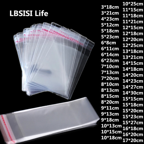 Прозрачные упаковочные пакеты LBSISI Life, пластиковые, для конфет, печенья, носков, украшения для ювелирных изделий
