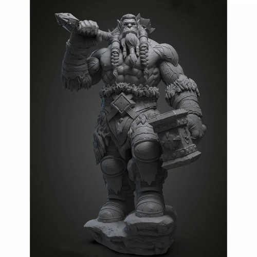 75 мм Orcs Grand Chief Thrall, модель из смолы, солдат, злочин о Орде, настольная фигурка, сделай сам, раскраска, сборочные модели