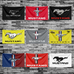 90x150 см, 3x5 футов, флаг гоночного автомобиля Mustangs, печатный Фотофон для декора