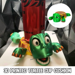 Модель с 3D-печатью, подушка для чашки, черепаха, размещающая чашку под высоким давлением, может изменить одну выражение, новинка 2025, игрушки, дразнящие друзьям