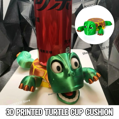 Модель с 3D-печатью, подушка для чашки, черепаха, размещающая чашку под высоким давлением, может изменить одну выражение, новинка 2025, игрушки, дразнящие друзьям
