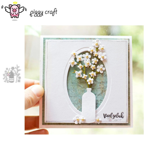 Piggy Craft металлические штампы для резки, форма для вазы для цветов, украшение для скрапбукинга, нож для рукоделия, лезвие, трафареты, штампы