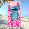 Пляжное полотенце Disney Stitch Pink Heart: идеальное летнее необходимое! Подходит для полотенец, банных полотенец.