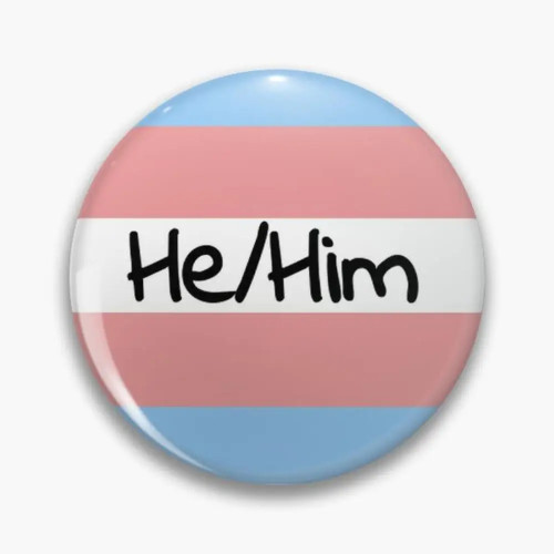 Транс-флаг с уединениями HE/HIM!! Броши на пуговицах, ювелирные аксессуары, брошь на заказ, модные значки на лацканах