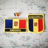 ANDORRA, национальный флаг, вышивка, искусственная кожа, квадратная форма, булавка на тканевую повязку, аксессуары, украшение для рюкзака