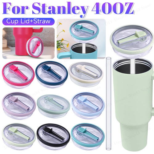 Для Stanley 40-унций термокрышка для бутылки с водой, кофейные чашки, откидная соломенная крышка, сменные водонепроницаемые кружки, аксессуары для крышки стакана