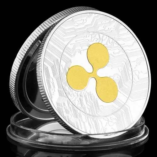 Высокое качество, риппл, монета, покрытая фотографией, подарок, риппл XRP, физическая коллекция, искусство, 1 шт, риппл-Монета