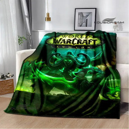Одеяло с принтом Game World of Warcraft, детские теплые фланелевые мягкие и удобные одеяла, домашнее дорожное одеяло, подарок на день рождения