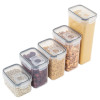 Герметичная пластиковая коробка для хранения продуктов питания, сушеные банки для зерновых конфет с крышкой, контейнеры для хранения в холодильнике, предметы домашнего обихода, кухонный органайзер