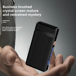 Новая перезаряжаемая зажигалка USB Type-C с двойной дугой, ветрозащитная, с цифровым дисплеем, импульсная зажигалка