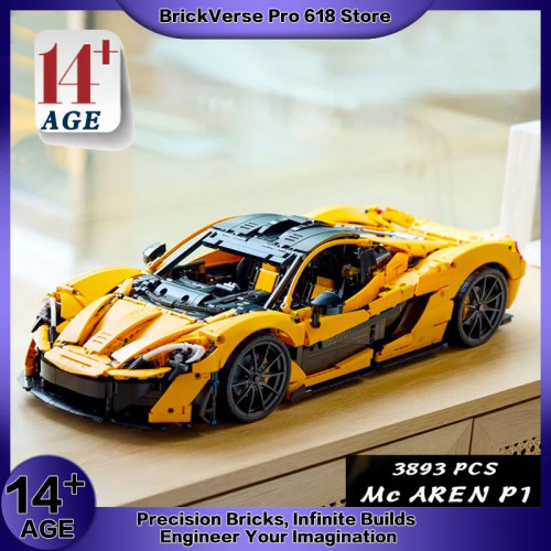 3893PCS 1:8 Набор для сборки суперкара — рабочий двигатель и двери V8 — усовершенствованная техническая модель для взрослых