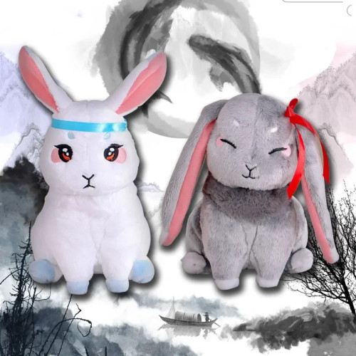 Новая плюшевая кукла Mo Dao Zu Shi Wei Wuxian LanWangji, милый мультяшный кролик с вышивкой, игрушки для косплея, подарки, игра и анимация, производные