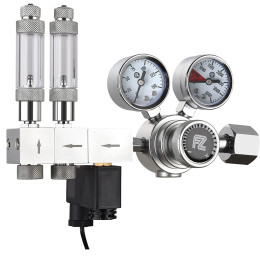 Двухступенчатый регулятор CO2 серии FZONE для аквариума Pro, регулируемое выходное давление с Электромагнитом постоянного тока и расщепляемым коллектором