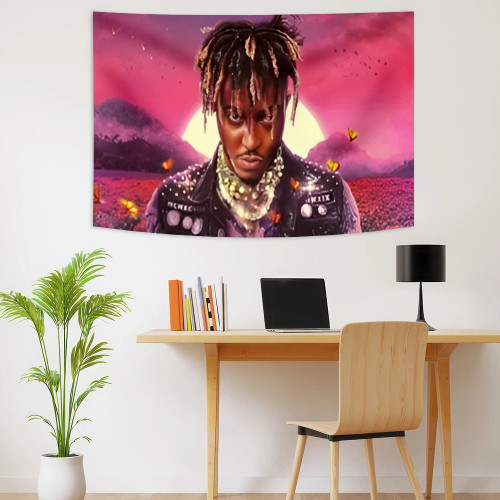 Художественный гобелен с принтом Juice Wrld, постеры в стиле хиппи, богемная мандала, настенная подвеска, декор для гостиной и спальни, колледжа, баннеры