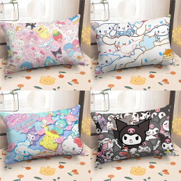 Милый мультяшный чехол для подушки Sanrio Kawaii Kuromi с большим ухом и собачьим принтом, чехол для диванной подушки, украшение комнаты, односторонняя печать