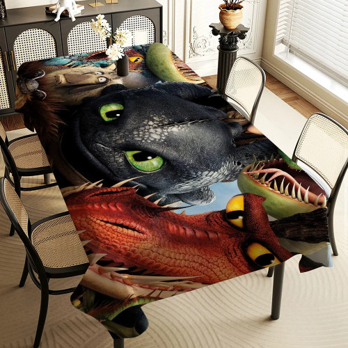 H-How to Train Your D-Dragon мультяшный узор скатерти летние моющиеся вечерние прямоугольные крышки для пикника домашний обеденный декор