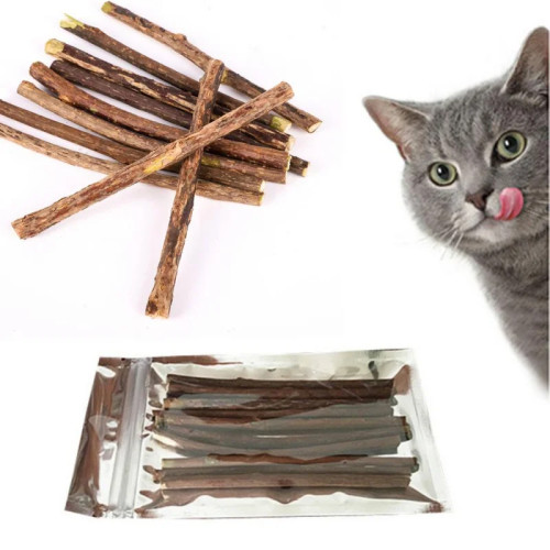 Натуральные палочки для зубной пасты с кошачьей мятой Polygonum для котят и кошек, жевательная игрушка, чистка зубов, молярные инструменты, упаковка 10 шт.