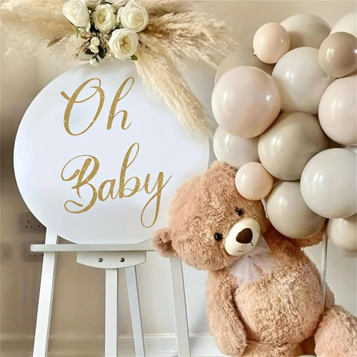1 шт. английская наклейка на стену «oh baby», украшение для ванны на первый день рождения, крещение, украшение для вечеринки