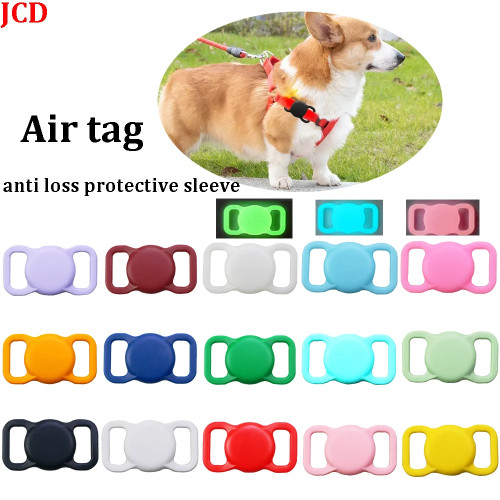 Airtag Pet Lose Proof Силиконовый защитный чехол для собак и кошек Lose Proof GPS Светящийся чехол Apple AirTag Защитный ошейник для трекера